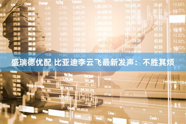 盛瑞德优配 比亚迪李云飞最新发声：不胜其烦