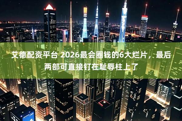 艾德配资平台 2026最会圈钱的6大烂片，最后两部可直接钉在耻辱柱上了